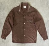 画像: 60'S VAN HEUSEN コットン/レーヨン 長袖 オープンカラーシャツ ブラウン (VINTAGE)
