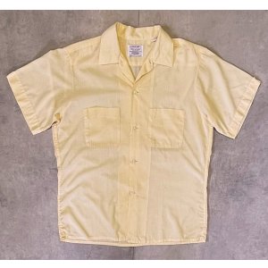 画像: 60'S ARROW "DECTON" 半袖 オープンカラーシャツ ライトイエロー USA製 (VINTAGE)