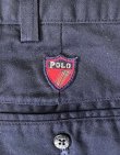 画像6: 90'S RALPH LAUREN "クレストロゴ" ノープリーツ チノショーツ ネイビー USA製 (DEADSTOCK)