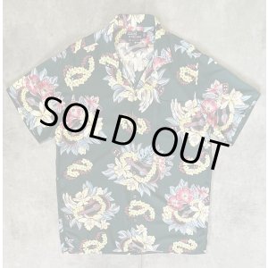 画像: 90'S RALPH LAUREN "KEY WEST CAMP" ビスコース 半袖 オープンカラーシャツ 総柄 (VINTAGE)