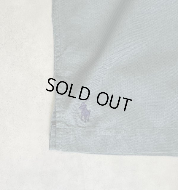 画像3: 90'S RALPH LAUREN "CALDWELL" コットン 裾ロゴ 半袖 オープンカラーシャツ カーキ (VINTAGE)