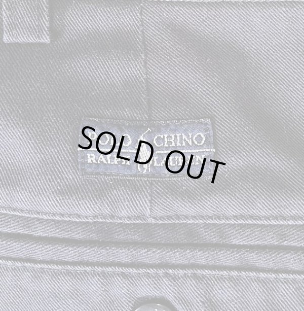 画像4: 90'S RALPH LAUREN "HAMMOND PANT" ツープリーツ チノパンツ ブラック W36L30 (VINTAGE)