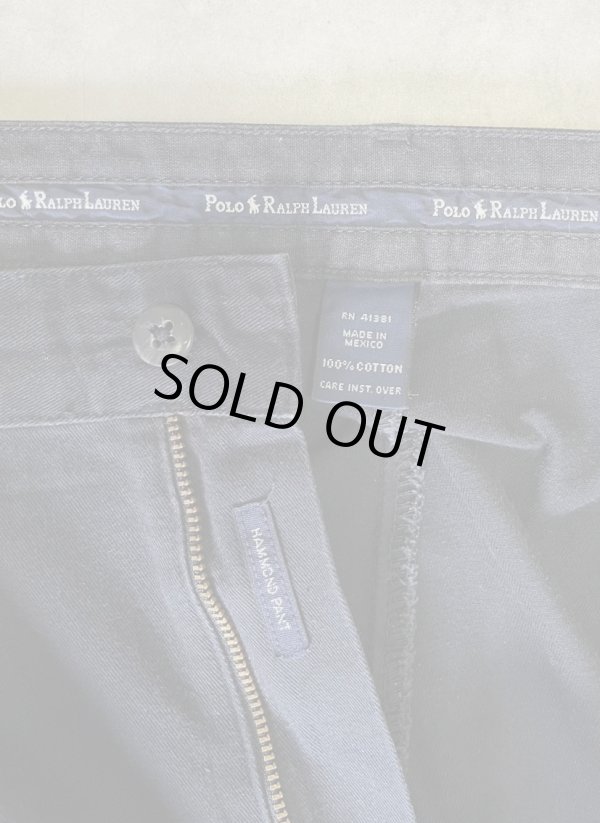 画像2: 90'S RALPH LAUREN "HAMMOND PANT" ツープリーツ チノパンツ ブラック W35L30 (VINTAGE)