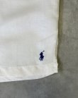画像3: 90'S RALPH LAUREN シルク/リネン 裾ロゴ 半袖 オープンカラーシャツ オフホワイト (VINTAGE)