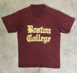 画像1: 90'S BOSTON COLLEGE シングルステッチ 半袖 Tシャツ バーガンディ USA製 (VINTAGE)