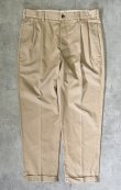 画像1: BROOKS BROTHERS "ELLIOT" ツータック チノパンツ ベージュ (VINTAGE)