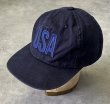 画像1: 90'S RALPH LAUREN "POLO SPORT" ベースボールキャップ ネイビー USA製 (VINTAGE)