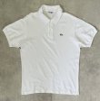 画像1: 70'S CHEMISE LACOSTE ポロシャツ ホワイト フランス製 (VINTAGE)