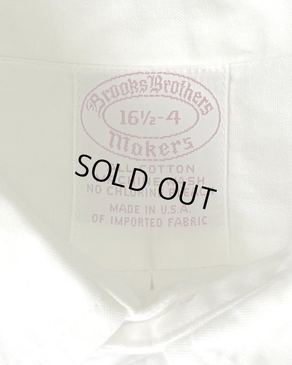 画像2: 80'S BROOKS BROTHERS "MAKERS" オックスフォード レギュラーカラーシャツ ホワイト USA製 (VINTAGE)