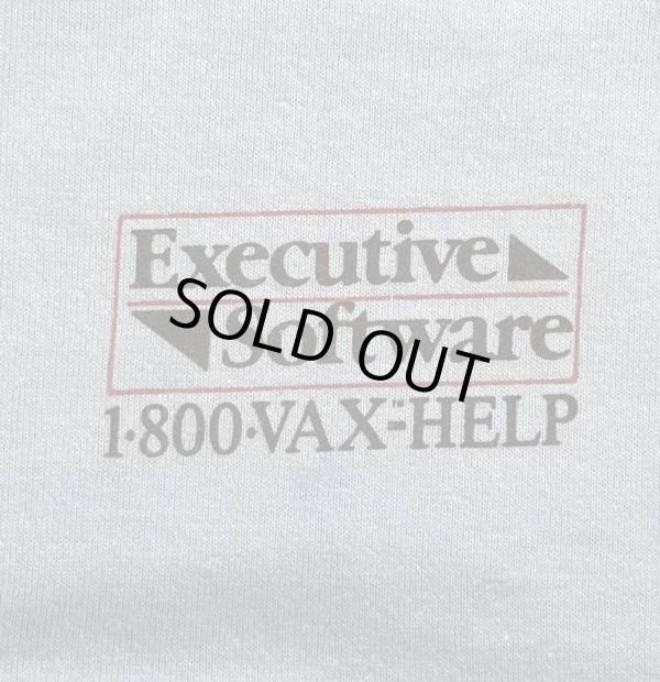 画像3: 90'S EXECUTIVE SOFTWARE 両面プリント シングルステッチ 半袖 Tシャツ サックスブルー USA製 (VINTAGE)