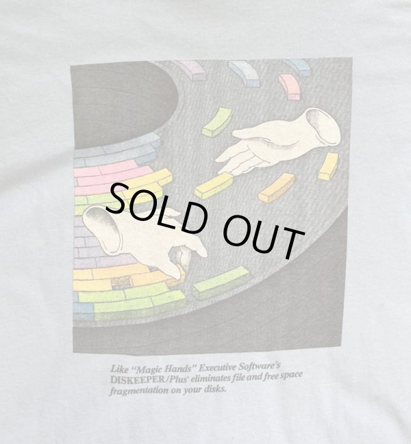画像5: 90'S EXECUTIVE SOFTWARE 両面プリント シングルステッチ 半袖 Tシャツ サックスブルー USA製 (VINTAGE)