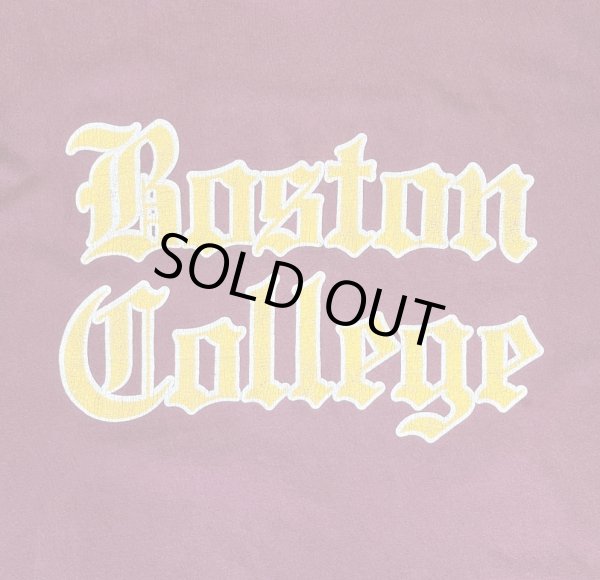 画像3: 90'S BOSTON COLLEGE シングルステッチ 半袖 Tシャツ バーガンディ USA製 (VINTAGE)