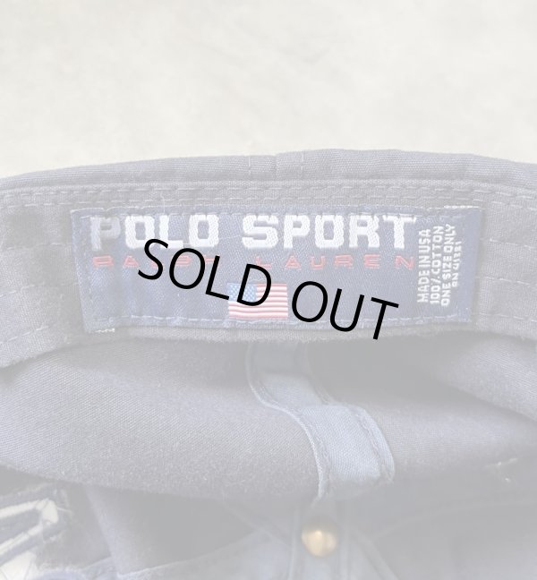 画像6: 90'S RALPH LAUREN "POLO SPORT" ベースボールキャップ ネイビー USA製 (VINTAGE)