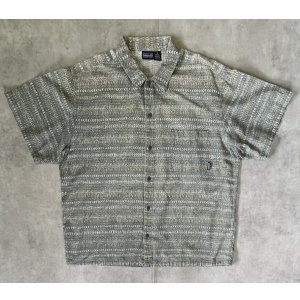画像: 90'S PATAGONIA オーガニックコットン 半袖 ACシャツ 総柄 香港製 (VINTAGE)