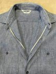 画像3: 60'S アメリカ軍 US NAVY "DUBBLEWARE製" コットン100% ステンシル入り 耳付き シャンブレーシャツ ブルー USA製 (VINTAGE)