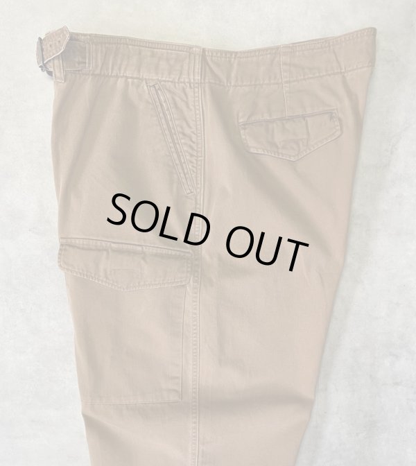 画像3: 90'S RALPH LAUREN ベルト付き 片側ポケット付き チノパンツ ブラウン USA製 (VINTAGE)