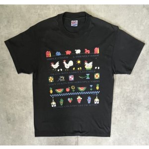 画像: 90'S FARM シングルステッチ 半袖 Tシャツ ブラック USA製 (VINTAGE)