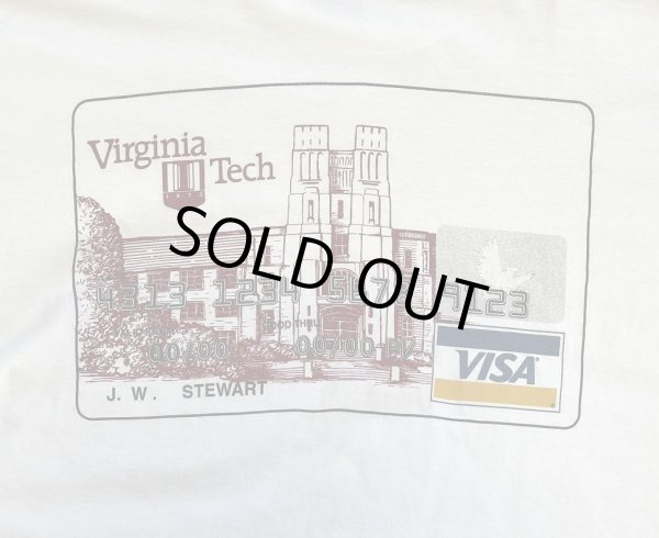 画像2: 90'S VIRGINIA TECH シングルステッチ 両面プリント 半袖 Tシャツ ホワイト USA製 (VINTAGE)