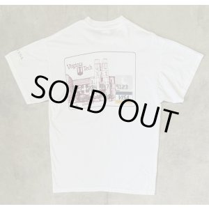 画像: 90'S VIRGINIA TECH シングルステッチ 両面プリント 半袖 Tシャツ ホワイト USA製 (VINTAGE)