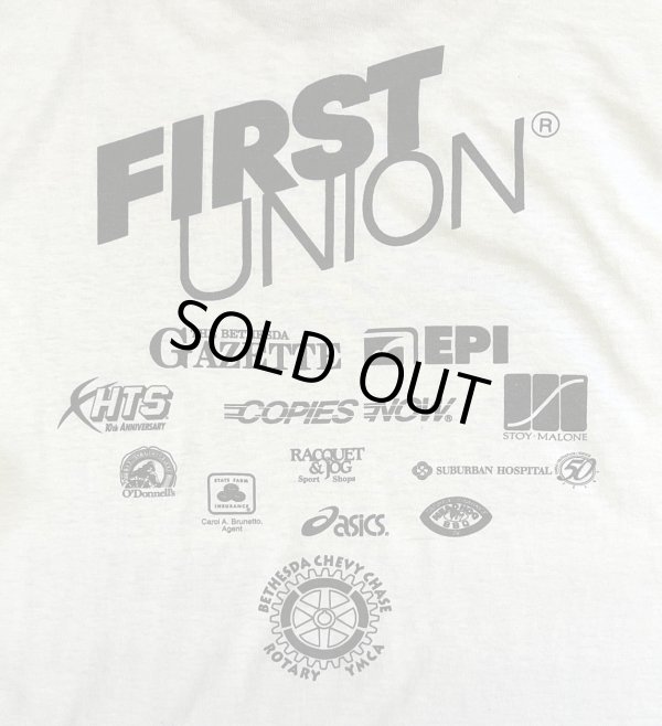 画像5: 90'S FIRST UNION シングルステッチ 両面プリント 長袖 Tシャツ ホワイト USA製 (VINTAGE)