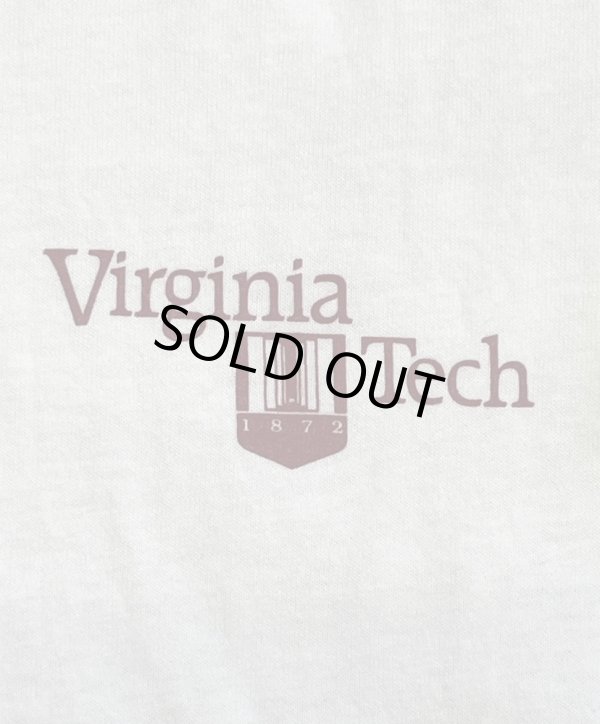 画像5: 90'S VIRGINIA TECH シングルステッチ 両面プリント 半袖 Tシャツ ホワイト USA製 (VINTAGE)