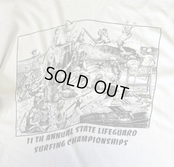 画像2: 80'S PAUL ELDER シングルステッチ 両面プリント 長袖 Tシャツ ホワイト USA製 (VINTAGE)