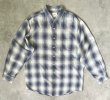 画像1: 90'S J.CREW 旧タグ コットン ワークシャツ オンブレチェック (VINTAGE)