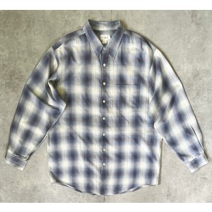 画像: 90'S J.CREW 旧タグ コットン ワークシャツ オンブレチェック (VINTAGE)
