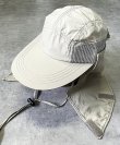 画像1: DORFMAN PACIFIC COMPANY ネックガード付き ロングビルキャップ ベージュ (DEADSTOCK)