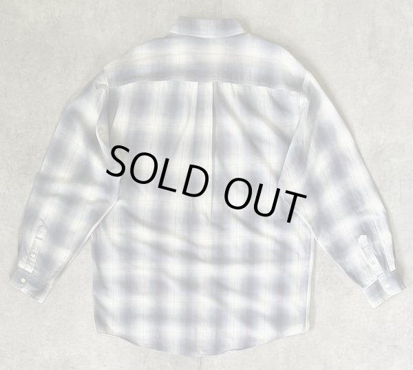 画像3: 90'S J.CREW 旧タグ コットン ワークシャツ オンブレチェック (VINTAGE)