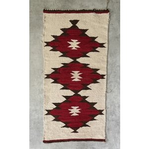 画像: オールド ナバホ ウールラグ 103cm x 50cm (VINTAGE)