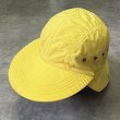 画像1: 80'S LL Bean ネックガード付き ナイロン ロングビルキャップ イエロー USA製 (VINTAGE)