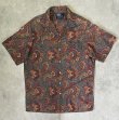 画像1: 90'S RALPH LAUREN コットン ロゴ無し 半袖 オープンカラーシャツ ペイズリー柄 USA製 (VINTAGE)