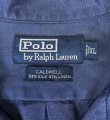 画像2: 90'S RALPH LAUREN "CALDWELL" シルク/リネン 裾ロゴ 半袖 オープンカラーシャツ ネイビー (VINTAGE)