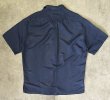 画像4: 90'S RALPH LAUREN "CALDWELL" シルク/リネン 裾ロゴ 半袖 オープンカラーシャツ ネイビー (VINTAGE)