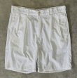 画像1: 90'S RALPH LAUREN ツープリーツ シアサッカーショーツ ホワイト TALONジップ USA製 (VINTAGE)