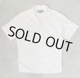 画像: 90'S RALPH LAUREN "CALDWELL" シルク/コットン ロゴ無し 半袖 オープンカラーシャツ オフホワイト (VINTAGE)