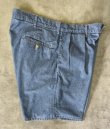 画像4: 90'S RALPH LAUREN ツープリーツ シャンブレーショーツ ブルー USA製 (VINTAGE)
