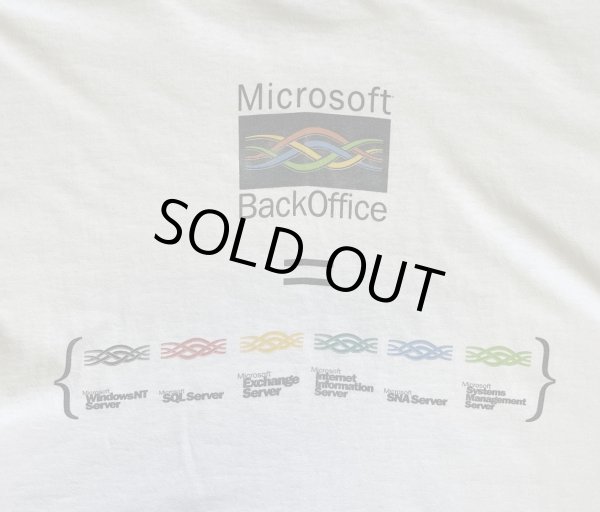 画像5: 90'S MICROSOFT BACK OFFICE シングルステッチ 両面プリント 半袖 Tシャツ ホワイト (VINTAGE)