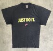 画像1: 90'S NIKE "JUST DO IT." 銀タグ シングルステッチ 両面プリント Tシャツ ブラック USA製 (VINTAGE)