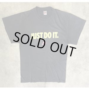 画像: 90'S NIKE "JUST DO IT." 銀タグ シングルステッチ 両面プリント Tシャツ ブラック USA製 (VINTAGE)