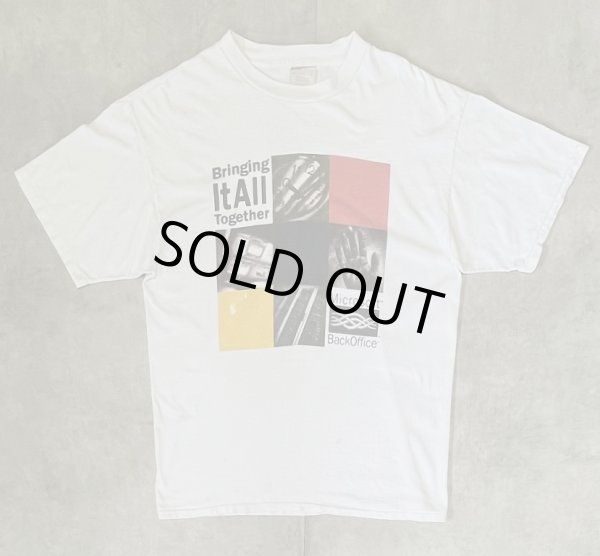 画像1: 90'S MICROSOFT BACK OFFICE シングルステッチ 両面プリント 半袖 Tシャツ ホワイト (VINTAGE)