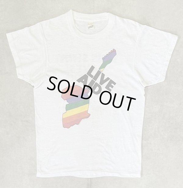 画像1: 80'S LIVE AID シングルステッチ 半袖 Tシャツ ホワイト USA製 (VINTAGE)