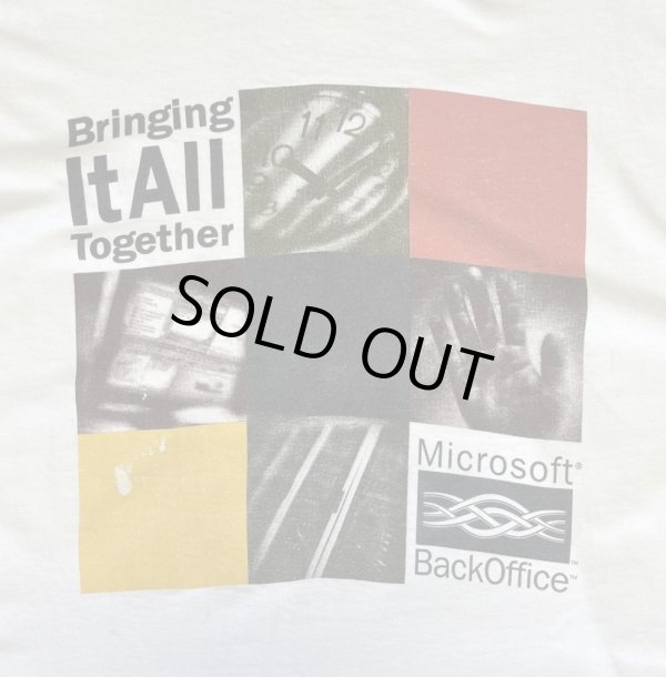 画像3: 90'S MICROSOFT BACK OFFICE シングルステッチ 両面プリント 半袖 Tシャツ ホワイト (VINTAGE)