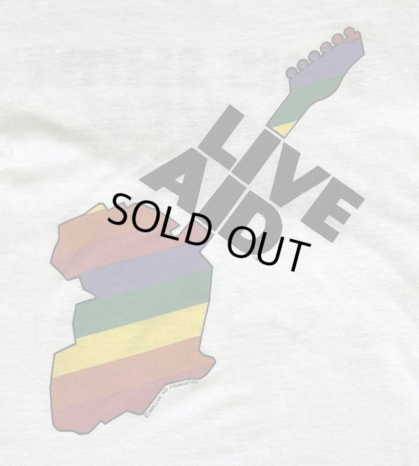画像3: 80'S LIVE AID シングルステッチ 半袖 Tシャツ ホワイト USA製 (VINTAGE)