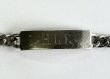 画像2: ELCO製 スターリングシルバー IDプレート チェーンブレスレット シルバー 刻印入り (VINTAGE)
