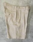 画像4: 90'S RALPH LAUREN ツープリーツ リネンショーツ ベージュ USA製 (MINT CONDITION)