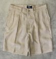 画像1: 90'S RALPH LAUREN ツープリーツ リネンショーツ ベージュ USA製 (MINT CONDITION)