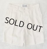 画像: 90'S RALPH LAUREN ツープリーツ リネンショーツ ベージュ USA製 (MINT CONDITION)