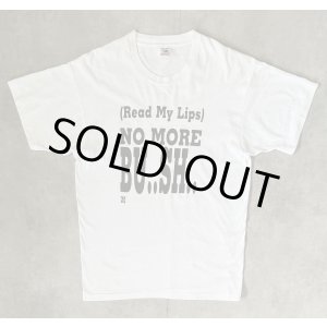 画像: 90'S NO MORE BU..SH.. シングルステッチ 半袖 Tシャツ ホワイト USA製 (VINTAGE)